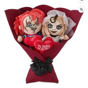 NEW Chucky & Tiffany Plush Bouquet, 13" Valentine's Day Halloween Anniversary